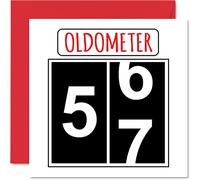 Stuff4 Divertente biglietto di auguri per il 57° compleanno per uomo e donna per anziani per papà mamma nonno nonno nonna zio zia cugino amico 145mm x 145mm biglietto di auguri per 57° compleanno