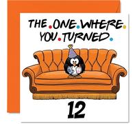 Divertente biglietto di compleanno 12° compleanno ragazzi e ragazze biglietto di auguri divertente figlio figlia fratello sorella nipote nipote nipote 145mm biglietto di