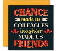 Divertente biglietto di compleanno collega di lavoro - Laughter Made Us Friends - Joke Happy Birthday Card da amico collega regalo di compleanno 145mm Amicizia biglietti di auguri regalo