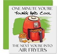 Divertente biglietto di compleanno donne e uomini frittura stasera biglietto di auguri di compleanno mamma papà fratello sorella figlio figlia cugino bestie 145mm