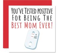 Stuff4 Divertente biglietto di compleanno mamma postive Best Mom Ever biglietto di auguri mamma da figlia figlio regalo di compleanno mamma 145mm la festa della mamma