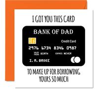 Stuff4 Divertente biglietto di compleanno papà - Bank of Dad - Joke Happy Bithday Card papà da figlio figlia regalo di compleanno 145mm biglietto di auguri la festa del papà