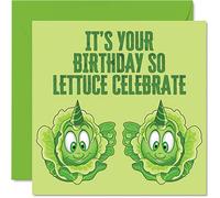 Divertente biglietto di compleanno uomini e donne con lattuga celebrare biglietto di auguri mamma papà fratello 145 mmx145 mm biglietto di auguri Joke Humour 30th 40th 50th Bday Cards