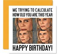 Stuff4 Divertente biglietto di compleanno uomini e donne confused math lady meme biglietto di auguri fratello sorella amico collega mamma papà figlio figlia 145mm
