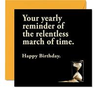 Stuff4 Divertente biglietto di compleanno uomini e donne implacabile marzo del tempo biglietto di auguri mamma papà fratello sorella figlio figlia nonno 145mm 30° 40° 50° compleanno