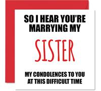 Stuff4 Divertente biglietto di fidanzamento coppie con scritta in lingua inglese About to marry my sister (lingua italiana non garantita) regalo di fidanzamento scherzo 145mm biglietti