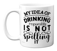 Stuff4 Divertente tazza da caffè, con scritta in lingua inglese "Not Spilling It", regalo per amici, colleghi, amici, compleanni, regali di compleanno, tazze in ceramica da 325 ml, lavabili in