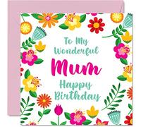 Stuff4 Divertenti biglietti di compleanno per mamma - Meravigliosa donna - Simpatico biglietto di auguri per mamma di figlia figlio mamma regalo speciale di compleanno 145mm