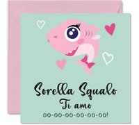 Stuff4 Divertenti biglietti di compleanno per sorella -Sorella Squalo