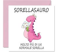 Stuff4 Divertenti biglietti di compleanno per sorella, Sorellasauro