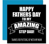 Divertenti biglietti la festa del papà - Amazing Step Dad - Step Fathers Day Card papà patrigno di compleanno 145mm Biglietto di auguri la festa del papà regalo patrigno