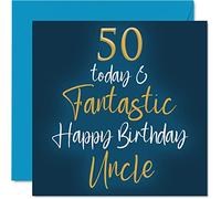 Stuff4 Fantastico biglietto di auguri per il 50° compleanno dello zio