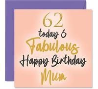 Favoloso biglietto di auguri il 62° compleanno la mamma 62 oggi e favoloso biglietto di auguri mamma da figlia figlio mamma compleanno 145mm regalo mamma mamma mamma