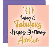 Stuff4 Favoloso biglietto di auguri per il 30° compleanno della zia