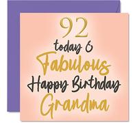Stuff4 Favoloso biglietto di auguri per il 92° compleanno della nonna