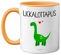 Stuff4 Lesbian Gifts for Girlfriend - Tazza con dinosauro Lickalottapus - Tazza per anniversario, regalo di compleanno per lei, San Valentino, regali lesbiche gay per adulti, 325 ml, in ceramica