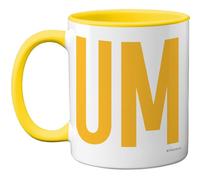 Stuff4 Rude Gifts - Tazza gialla con scritta in inglese "C*m", idea regalo per migliore amico della migliore amica, regalo di compleanno, divertente regalo di compleanno, 325 ml, tazza in ceramica con