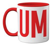 Stuff4 Rude Gifts - Tazza rossa C*m, regalo per Bestie Pal dal migliore amico, regalo di compleanno, divertente regalo di compleanno, 325 ml, tazza in ceramica con manico rosa, lavabile in