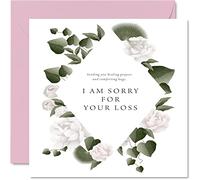 Stuff4 Scusa la tuadita biglietti di simpatia - Invio di preghiere curative - Biglietto condoglianze - Biglietti lutto adulti 145mm Pensando di te biglietti di auguri simpatia a fiori