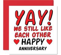 Stuff4 Simpatico biglietto anniversario fidanzato fidanzata marito moglie ancora come ogni altro divertente biglietto anniversario matrimonio 145mm biglietti auguri partner fidanzati