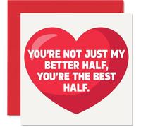 Stuff4 Simpatico biglietto di anniversario per fidanzato, fidanzata, marito, moglie, migliore metà, biglietto di auguri per anniversario di matrimonio per donne, uomini, per lei e lui, 145 mm