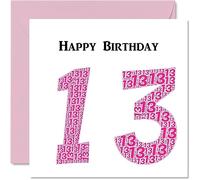 Stuff4 Simpatico biglietto di auguri 13° compleanno ragazze Shapecloud biglietto di auguri figlio figlia fratello sorella nipote nipote cugino 145mm divertente biglietto di
