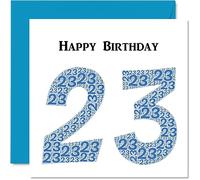 Stuff4 Simpatico biglietto di auguri il 23° compleanno da uomo Shapecloud biglietto di auguri figlio figlia fratello sorella nipote nipote nipote zio 145mm divertente biglietto