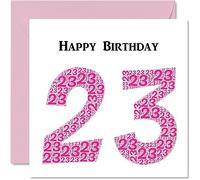 Stuff4 Simpatico biglietto di auguri il 23° compleanno donna Shapecloud biglietto di auguri figlio figlia fratello sorella nipote nipote nipote zio 145mm divertente biglietto