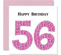 Stuff4 Simpatico biglietto di auguri il 56° compleanno donna Shapecloud biglietto di auguri papà mamma nonno nonno nonna zio zia cugino amico 145mm divertente biglietto di