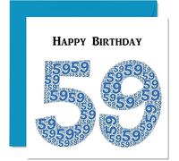 Stuff4 Simpatico biglietto di auguri il 59° compleanno uomo Shapecloud biglietto di auguri papà mamma nonno nonna nonna zio zia cugino amico 145mm divertente biglietto di