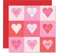 Simpatico biglietto di San Valentino fidanzato fidanzata marito moglie partner romantico San Valentino donne uomini lei 145mm biglietto di auguri anniversario