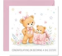 Stuff4 Sweet New Baby Card, Welcome to Big Sisterhood