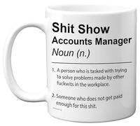 Stuff4 Tazza con scritta in inglese Accounts Manager, idea regalo per il responsabile dei conti da un amico collega, regalo scherzoso maleducato, 325 ml, in ceramica, lavabile in lavastoviglie