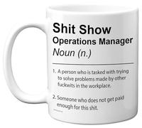 Stuff4 Tazza con scritta Operations Manager (lingua italiana non garantita), idea regalo per responsabile delle operazioni da parte di un amico e collega, regalo scortese in ceramica, lavabile in