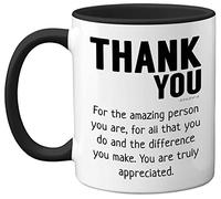 Stuff4 Tazza di ringraziamento - regalo per la migliore amica, regalo per colleghi, capo, amici, uomini, donne, ringraziamento, insegnante, tazza in ceramica di alta qualità, 325 ml, regalo per uomini