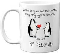 Stuff4 Tazza di San Valentino per lui o lei, con scritta You are My Penguin, regalo perfetto per anniversario, San Valentino, compleanno, 325 ml, lavabile in lavastoviglie