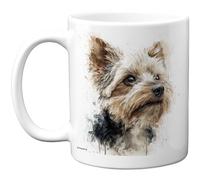 Stuff4 Tazza per amanti dei cani, con Yorkshire Terrier, idea regalo per amici e familiari, regalo di compleanno per proprietari di cani, divertente regalo di compleanno, 325 ml, in ceramica, lavabile