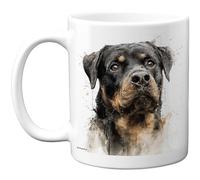 Stuff4 Tazza per amanti dei cani, tazza con rottweiler, regalo per amici e familiari da parenti e proprietari di cani, regalo di compleanno divertente, 325 ml, in ceramica, lavabile in lavastoviglie