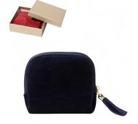 Stuffdatas /Gettoreach Travel Jewelry Case, Stuffdatas Jewelry Storage Bag with Tassel Zipper, Five Compartments, Anti-Scratch Compact Storage Bag, Soft Portable, for Travel Everyday (Dark Blue)