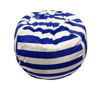 Stuffed Animal Chair Storage - Zippered Organizer Bean Bag for Kids | Microfiber Flannel with Large Capacity Design, Space-Saving Toy Holder Seat, Comfortable Reading Angolo Furniture 96 cm Blue