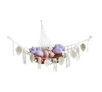 Stuffed Animal Net, Toy Hammock Organizer, 140 x 110 cm, 55,12 x 43,31 cm, in stile Boho Macrame Cord Holder for Plush Storage, Wall-Mounted Design, Nursery Kids Room Bedroom Playroom Classroom Home