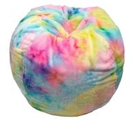 Stuffed Animal Organizer Bean Bag - Kids Toy Storage Bag Chair with Handle, Large 18"/27" Soft Fabric Lounger for Plush Toys, Toy Chest Alternative for todlers Room, Cozy Space Saver for Child