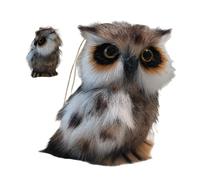 Stuffed Animal Owl - 3,15 x 3,15 x 2,36 Inches, Plush Owl Toy, Soft Lightweight Hanging Loop Design | Vivid Eye Detail Realistic Mini Figure, Owls Hanging Decor, Mini Plush Owls For Kids Bag, Tree