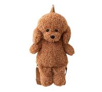 Stuffed Animal Shoulder Bag, Toy Dogs Purse, Adorable Dog Shaped Bag, Cute Realistic Pet Handbag, Soft Plush Bags for Kids Women Travel Use, Girls, White, Khaki, Brown, marrone, Se référer au