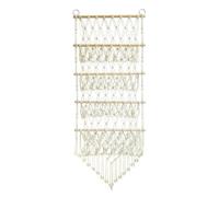 Stuffed Animal Storage Organizer - Over Door Four Tier Mesh Holder, Bohemian Plush Toy Hanging Net, Durable Soft Rack, Compact Storage Device | Nursery Playroom Living Area Usage, Dorm Apartment Place