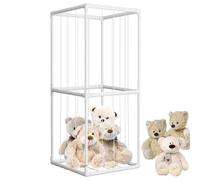 Stuffed Animal Storage, Plush Toy Box, 24.5x20.5x47.3 Inches Large Holder, Toy Zoo with Clear Mesh Tube Design, Space-Saving Organizer for Home, Indoor, Nursery Bedrooms Playroom Use