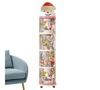 Stuffed Animal Storage - Snowman Organizer with Wheels for Kids Room | Clear Plush Display Tower, Soft Toy Holder Bin, Nursery Playroom Storage Solution, Perfect for Home Daycare, 1650g Multicolor