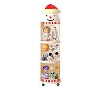 Stuffed Animal Storage - Snowman Shaped Clear Plush Display Tower | Daycare Center Storage Decor | Stuffed Animal Holder Organizer With Wheels | For Nursery, Playroom, Kids Room, Bedroom, Home