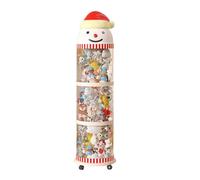 Stuffed Animal Storage | Snowman Shaped Clear Plush Display Tower,Stuffed Animal Holder Organizer with Wheels,for Nursery, Playroom, Kids Room, Bedroom, Home, Daycare Center