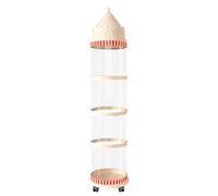 Stuffed Animal Storage, Transparent Doll Organizer, Dustproof Castle Container, Aesthetic Toy Holder, Space-Saving Structure, Ideal for Living Room Display, Bedroom Tidiness, 3-4 Layers